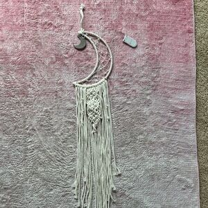 Boho Crescent Moon Macrame Wall Hanging
